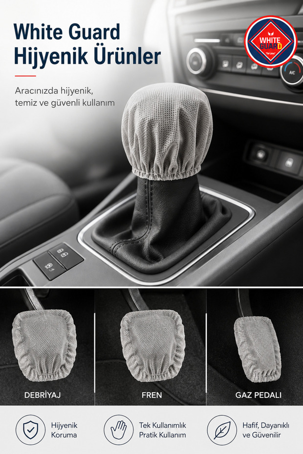 Disposable In-Car Hygiene Protection Cap 100 Pieces Nonwoven Gear Shift Pedal Service Delivery Protector