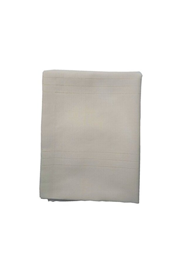 Striped Polyester Fabric Tablecloth 160X220 cm Cream