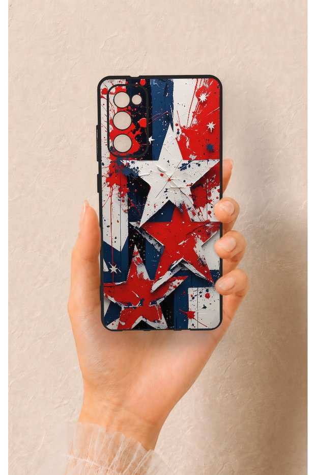Samsung S20Fe Compatible Star Flag Patterned Silicone Case