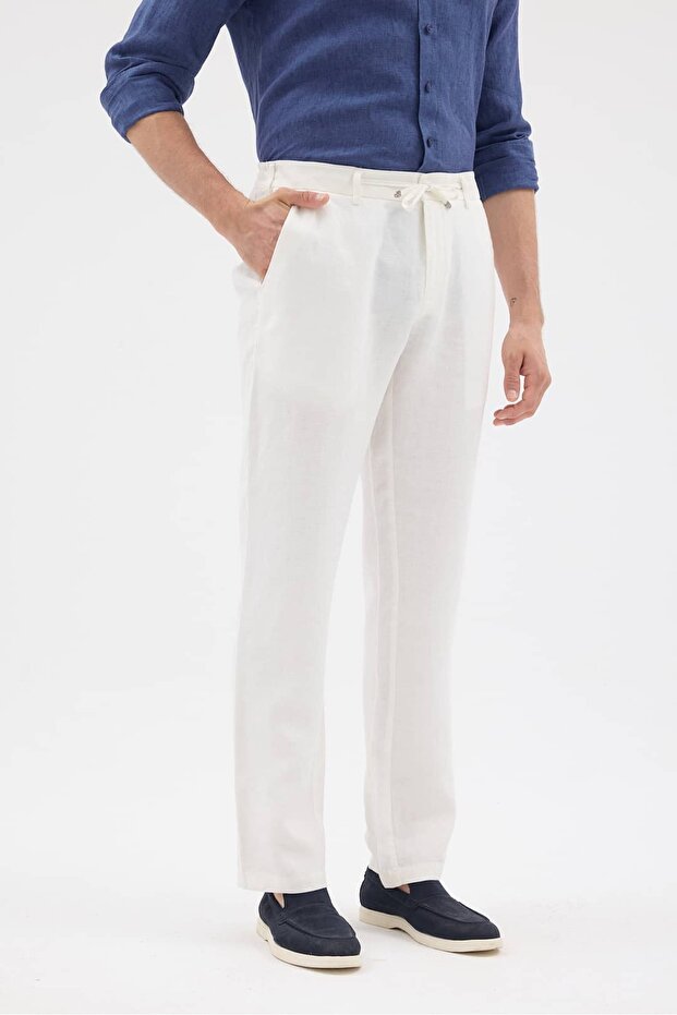 100% Linen Corduroy Men's Trousers