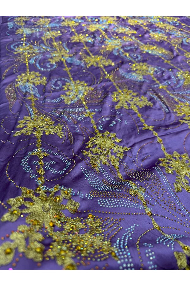 Embroidered Stoned Satin (400 X 100)