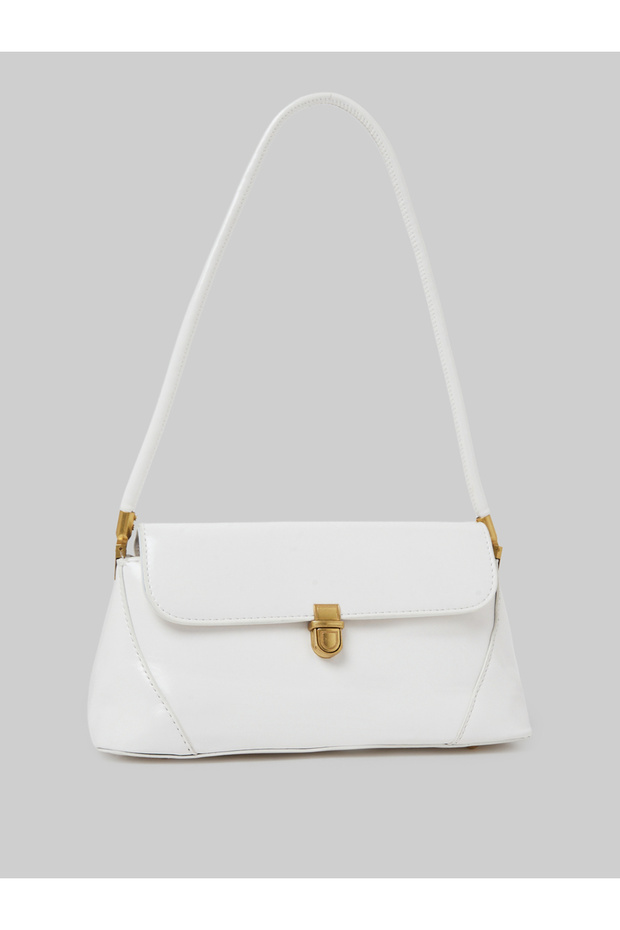 Flap Shoulder Bag with Push-Lock