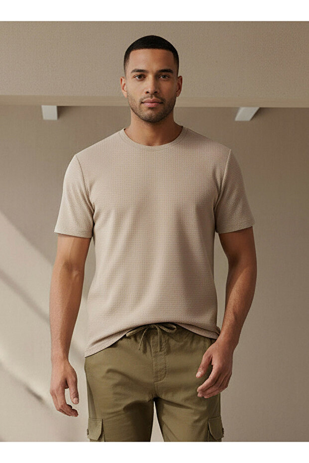 تي شيرت Love Pangolin Men 2 Way Stretch ذو ملمس وافل للرجال