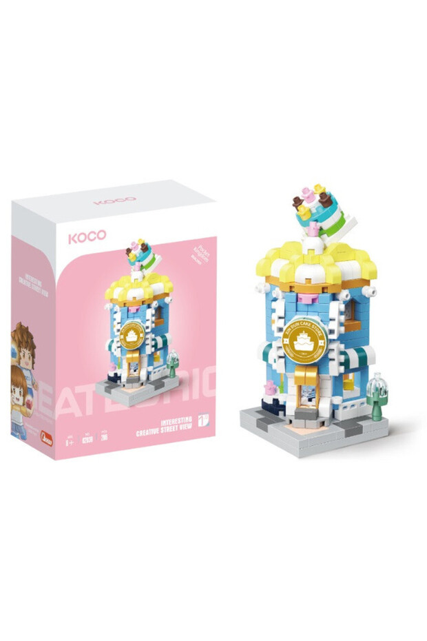 Seturi de constructie Koco, cukiernia, 286 elemente, multicolor