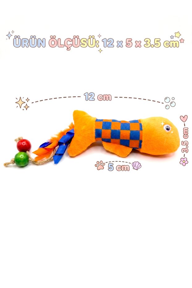 Kitten and Adult Cat Toy - Soft Plush Teething Fish