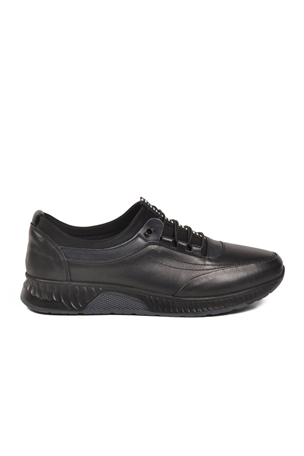 Black Genuine Leather Men's Casual Shoes 1980 m