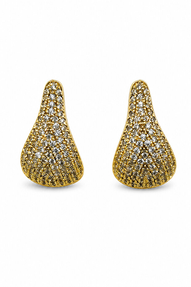 Stylish Yellow Color Stone Drop Model Bijouterie Earrings for Women