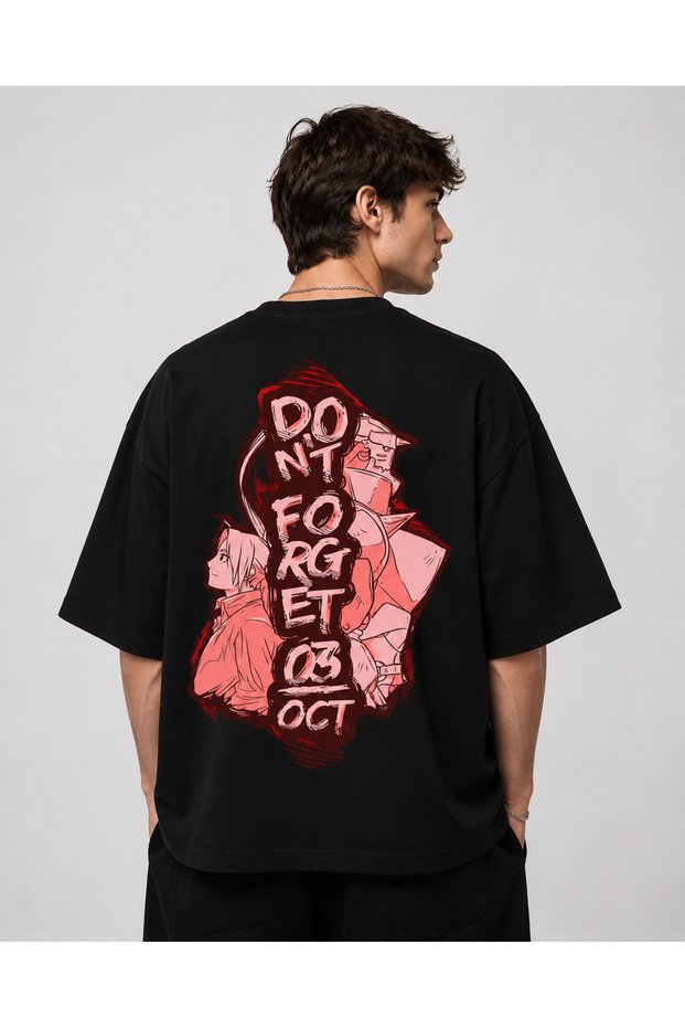 Don'T Forget 03 October Anime Printed Oversize Unisex T-Shirt – Manga Streetwear Design