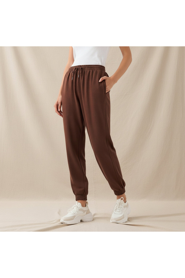 Regular Fit Flexi Waist Joggers with Pockets