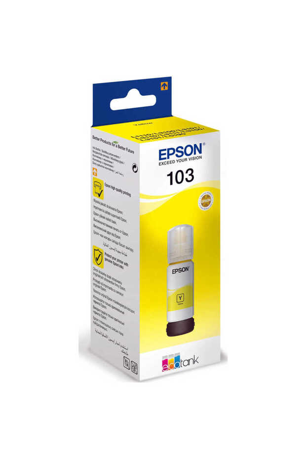 حبر إبسون T00S44A (103) إيكوتانك أصفر 65 مل