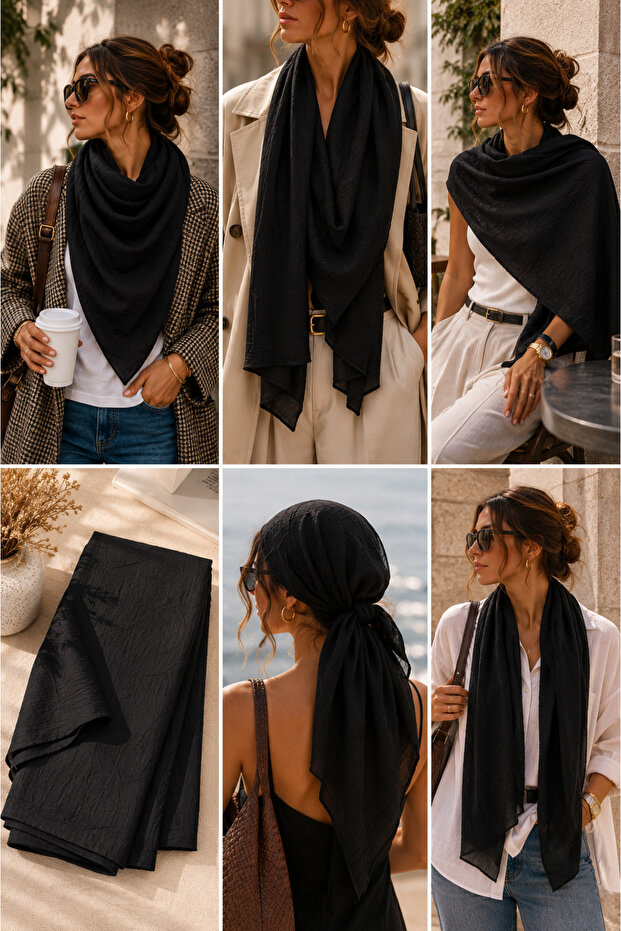 شال ناعم الملمس لا يحتاج إلى كيّ بالمكواة