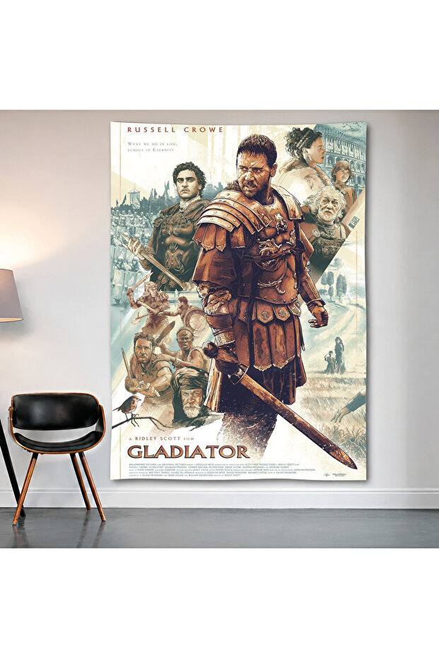 Gladiator Wall Drape Wall Tapestry First Quality Satin Fabric Poster