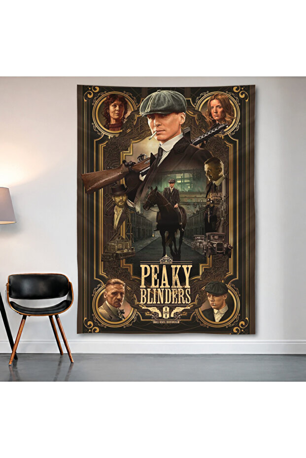 Peaky Blinders Wall Drape Wall Tapestry First Quality Satin Fabric Poster