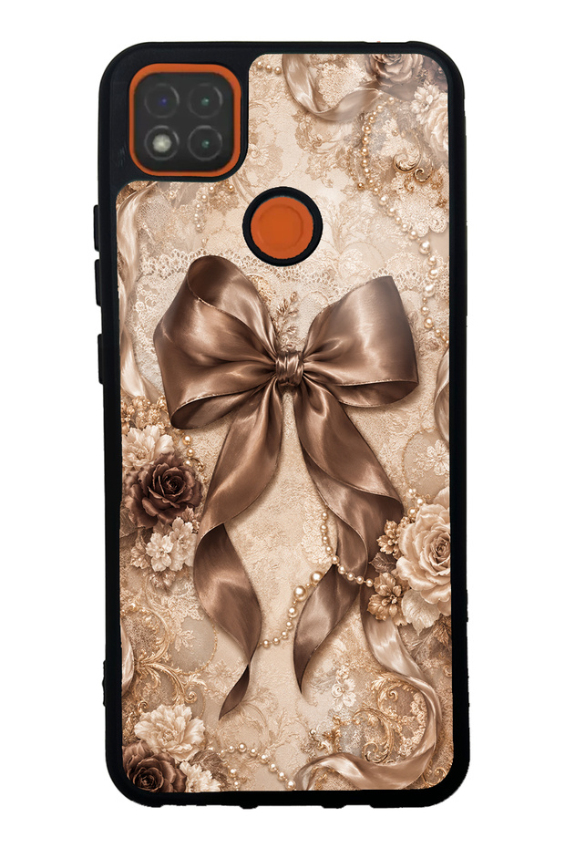 Xiaomi Redmi 9C Glossy Phone Case with Bronze Pearl Design