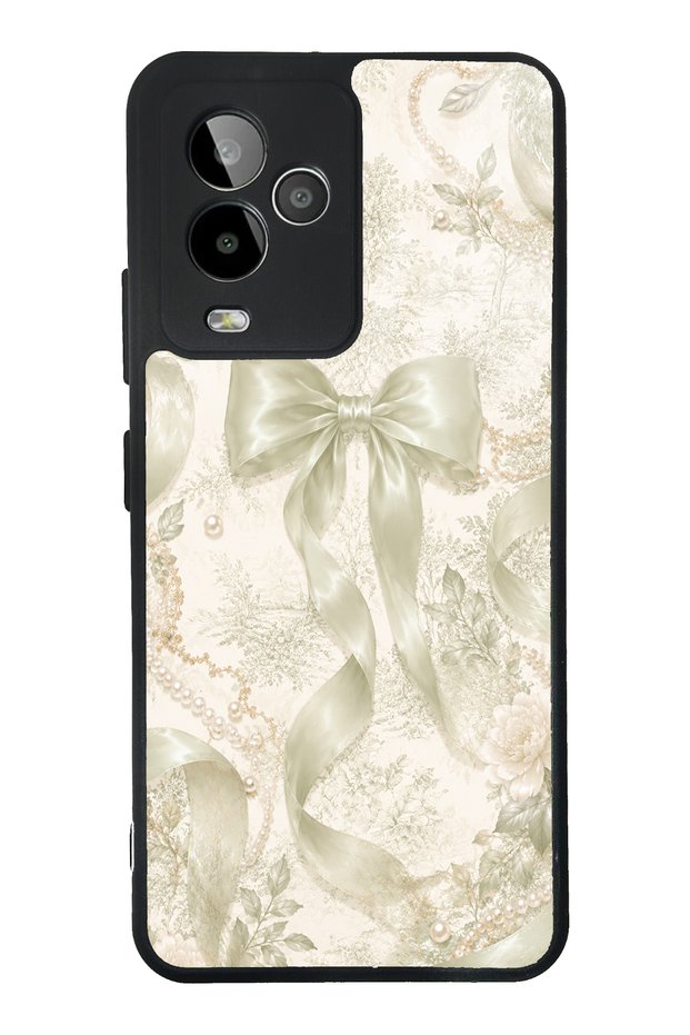 Gm 24 Pro Ivory Pearl Bow Design Glossy Phone Case