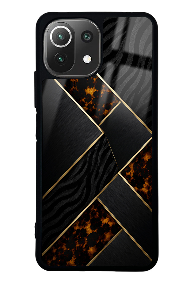 Xiaomi Mi 11 Lite Black Mosaic Design Glossy Phone Case