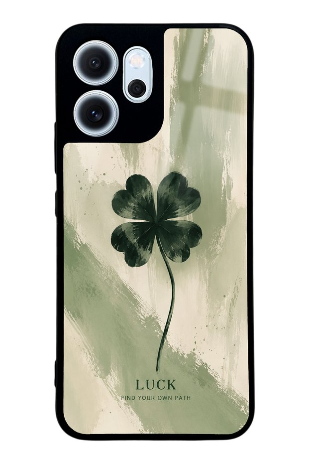 Oppo Reno 14F Lucky Sage Clover Design Glossy Phone Case