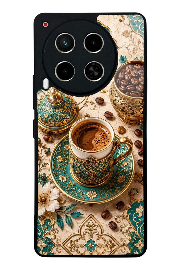 Tecno Camon 30 Turquoise Ottoman Coffee Design Glossy Phone Case