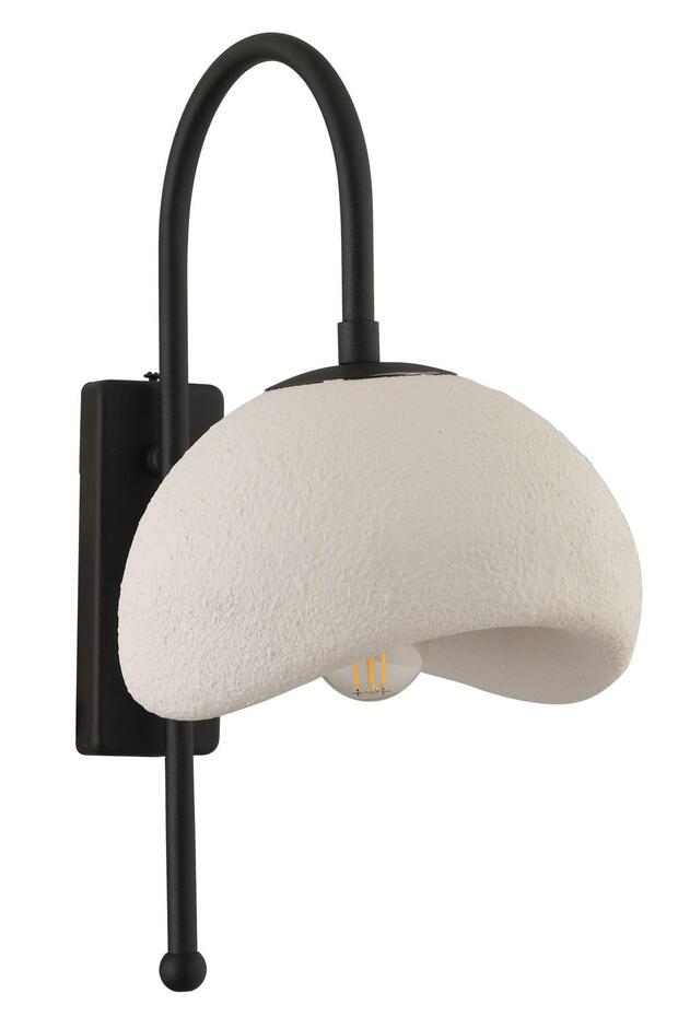 Ap-7016-1020-O-Bby White Painted Sconce E27 Metal Polyester H: 39 Cm, Wxd: 20X28 cm