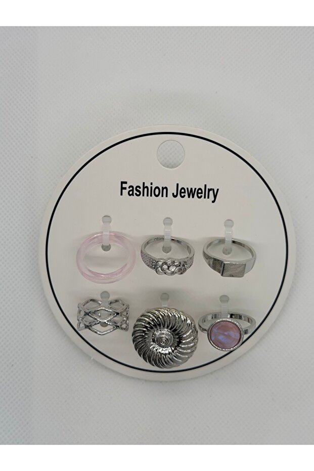 Mixed figure variable model 6-piece adjustable size and joint combination ring set