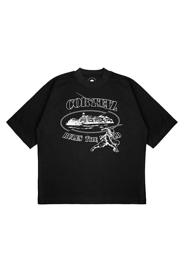 Unisex Oversize Corteiz Ninja Printed Boxy Fit Thick Fabric (240Gsm) T-Shirt