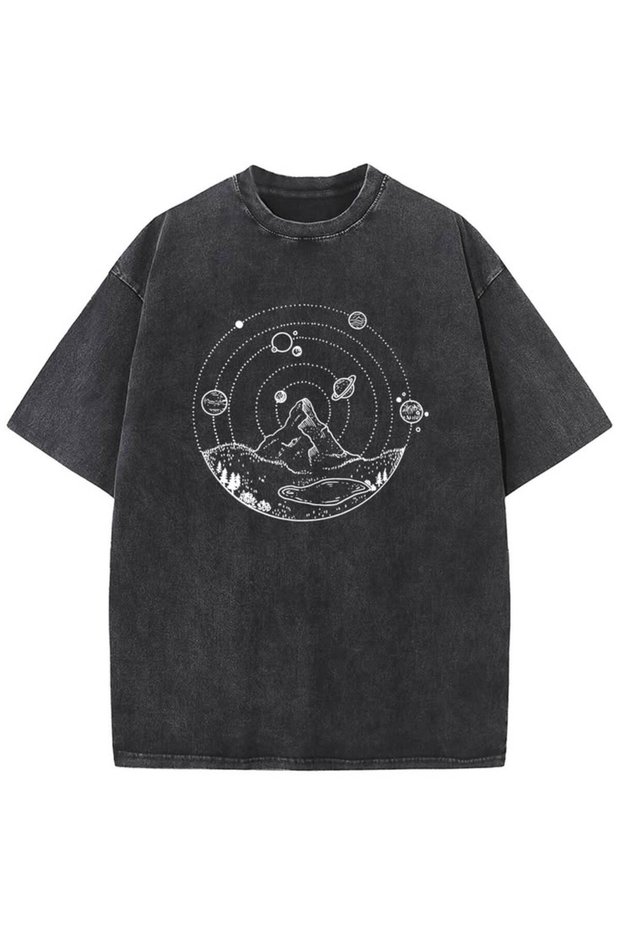 Calle Unisex Colorful Oversize Printed T-Shirt Streetwear Comfortable Fit Daily Premium