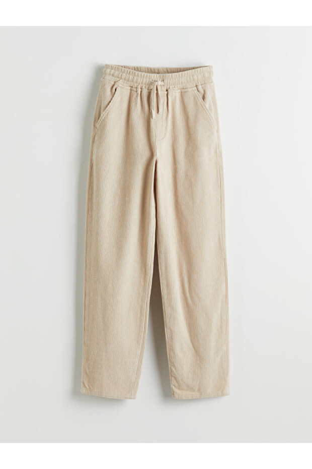 Rmz Gi̇yi̇m Farkiyla Corded Waist Corduroy Boys' Trousers