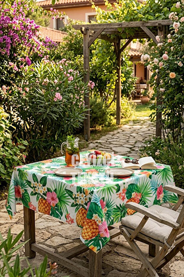 Digital Printed Tablecloth Table Cloth 170X170 cm Stain-Resistant Decorative Dowry Tablecloth Picnic Balcony Garden Kitchen Dining Table Cover