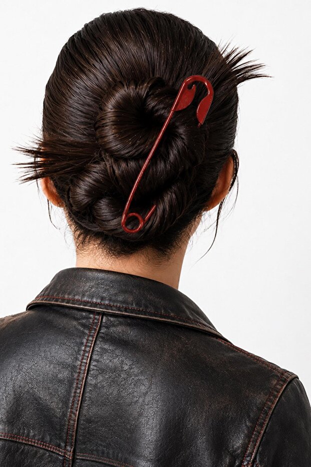 Large Size Safety Pin Hair Bun Clip