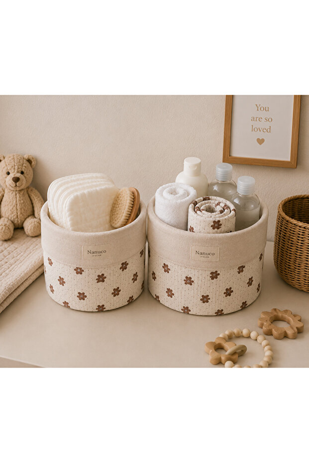 Nünüco Atelier 2-Piece Multi-Purpose Baby Room Organizer Basket