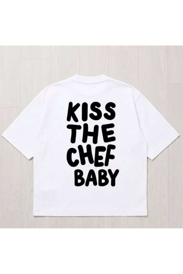 Kiss the Chef Baby Printed Women's T-Shirt