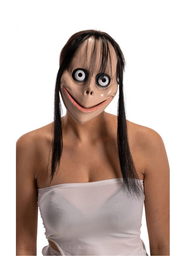 Scary Creepy Long Haired Momo Mask