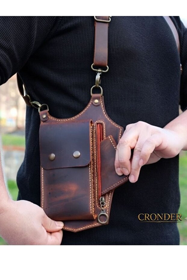 Nomad Genuine Leather Men's Holster Bag | Handmade Chest and Shoulder Bag