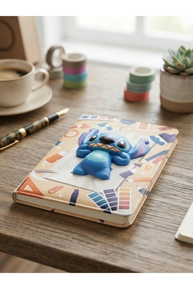 Stitch 3D Notebook 100 Lined Sheets دفتر مدرسي هدية ستيتش ثلاثي الأبعاد 100 ورقة مسطرة - 2