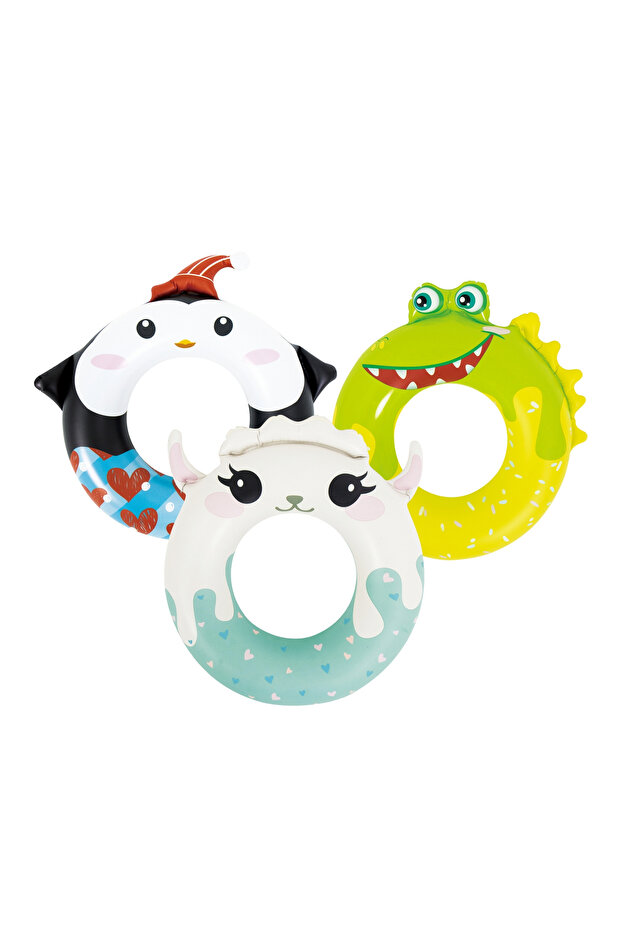 Animals Inflatable Pool & Beach Float Swim Ring, PVC