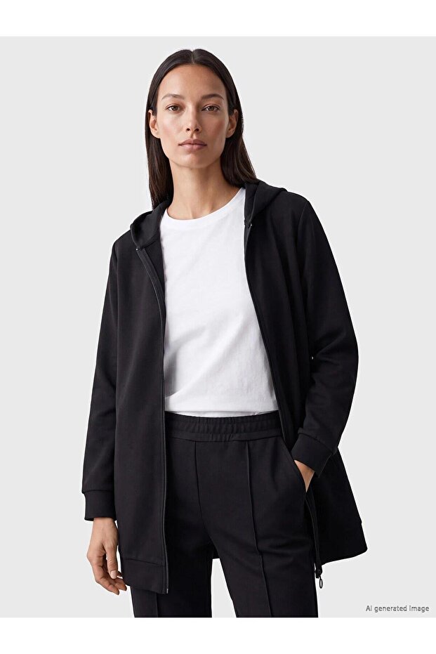 Soft Touch Oversize Women's Zippered Sweatshirt (W6)