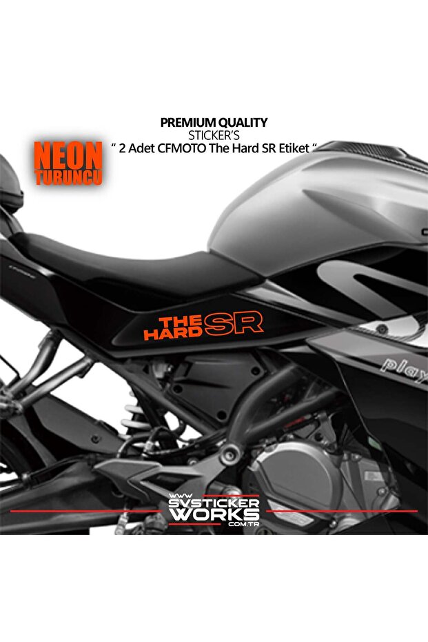 Cfmoto the hard sr sticker high quality foil 2 pcs sticker decal