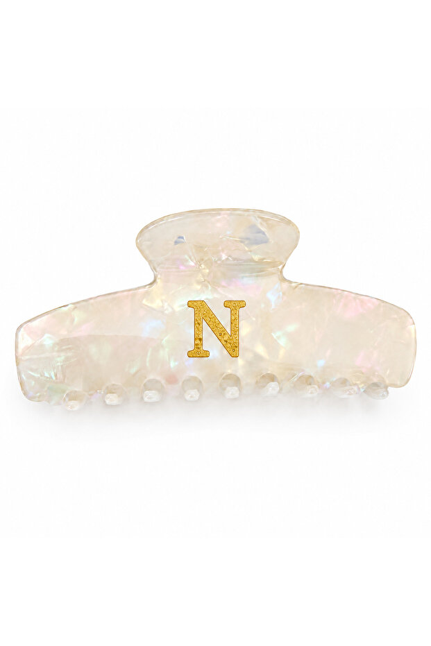 Large Size Latch Buckle with Bone Letter