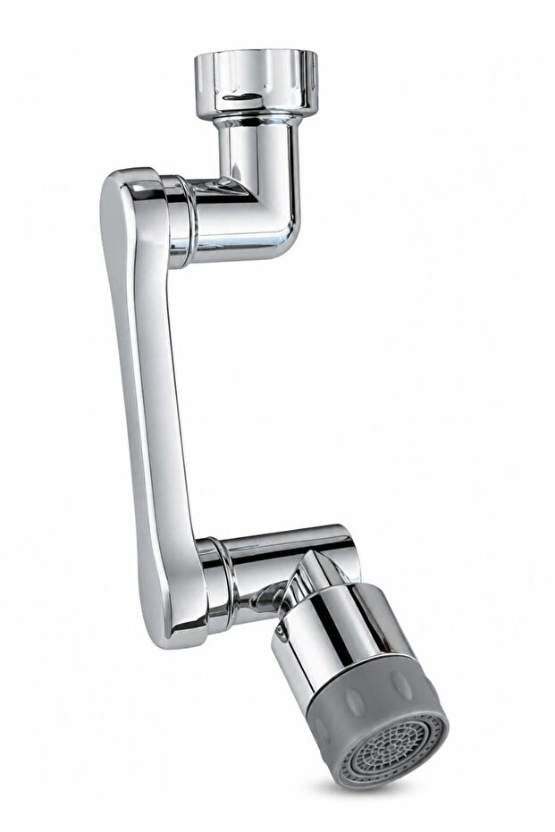 1080 ° Rotatable Faucet Spout: Chrome-Look Flexible Water Diverter