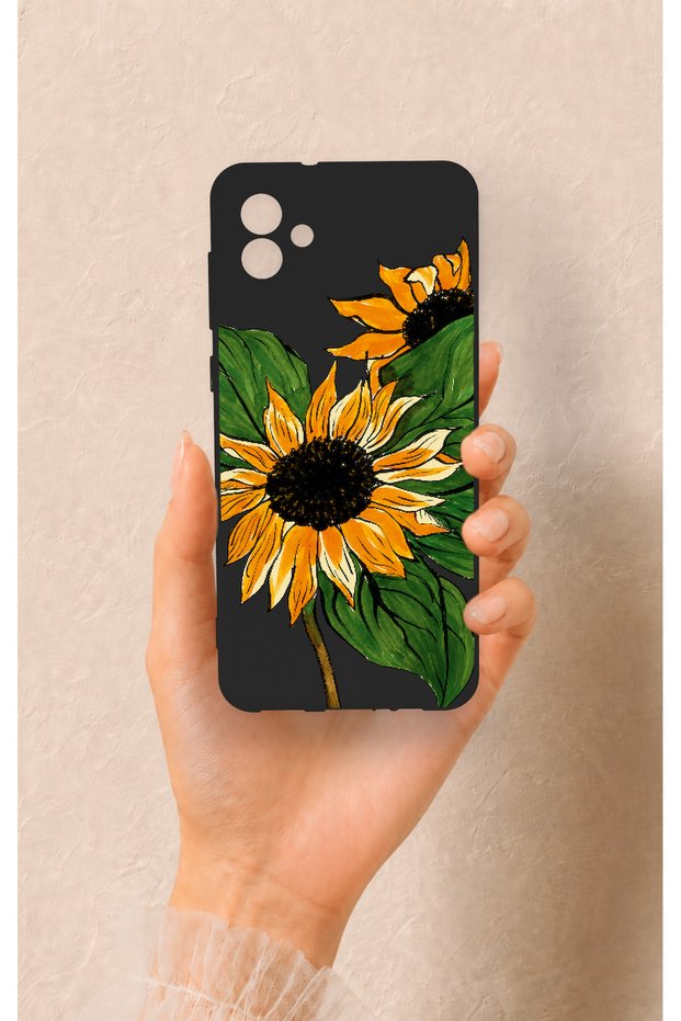 Samsung A04 Compatible Moonflower Patterned Silicone Case