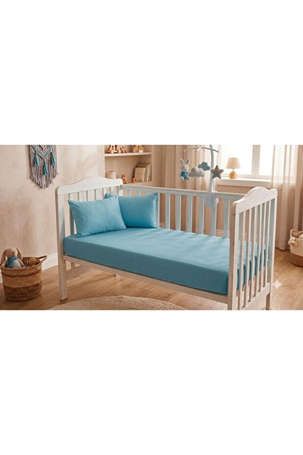 100% Cotton Ranforce Baby Sheet Set (with 2 Pillow Cases)
