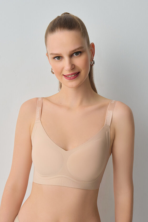 Invisible Laser Cut Non-Marking Gathering Bra