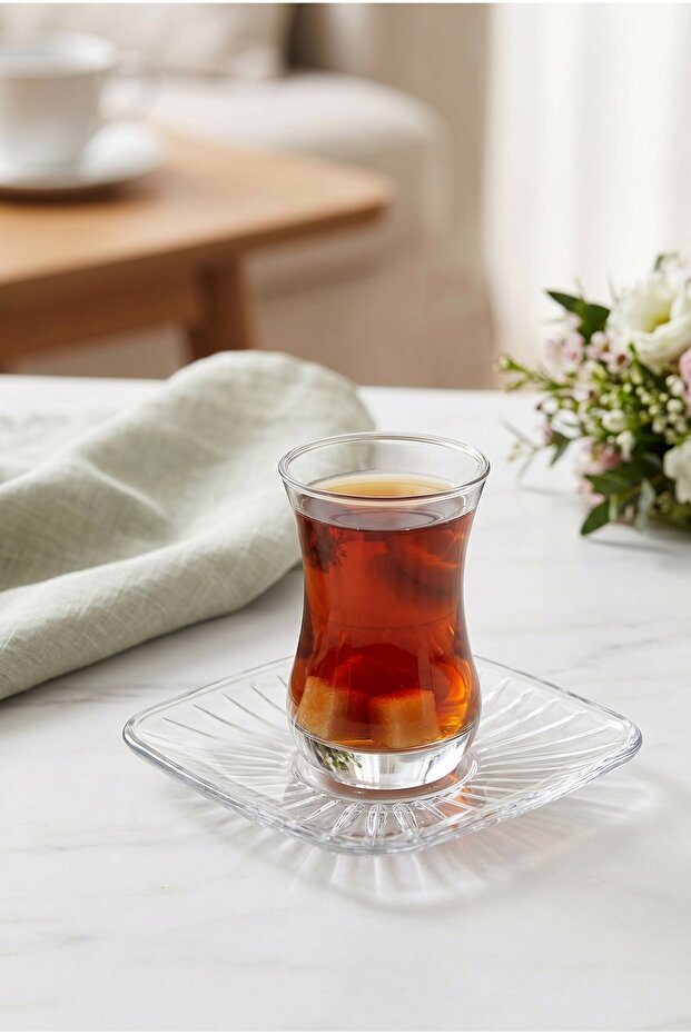 Kare Çay Tabağı