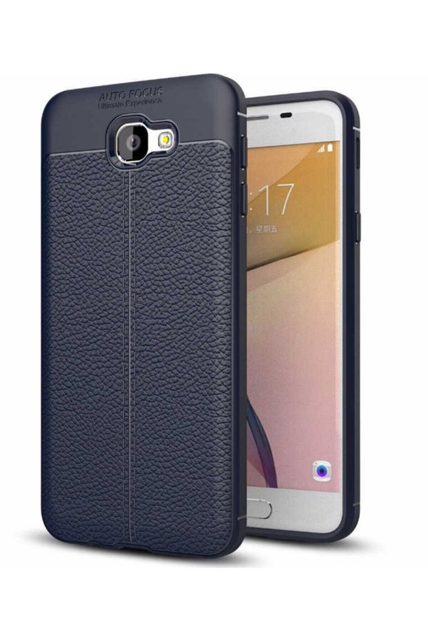 Compatible Ultra Protection Leather Look Silicone Surface Case Niss Cover for Samsung Galaxy J5 Prime
