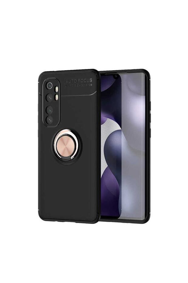 Silicone Ravel Cover with Rotatable Ring Stand for Xiaomi Mi Note 10 Lite Compatible Mobile Phone