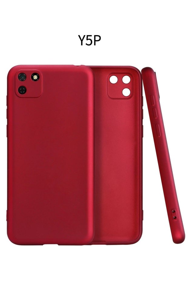 Compatible Case for Huawei Y5P Yumauask Colorful Flexible Premium Rubber Silicone - Burgundy