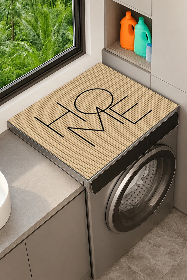 Clothes Dryer Top Organizer Mat Liquid-Proof Cover Wicker Home