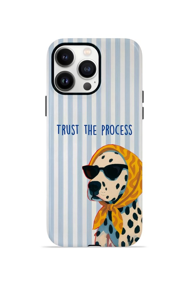 حافظة آيفون 13 برو ماكس فوريان ذات الطبقة المزدوجة Trust The Process Dalmatian