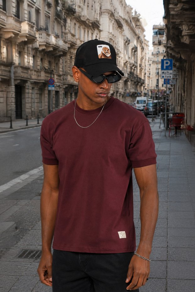Trend Biz Slim Fit Ribbed 100% Cotton T-Shirt