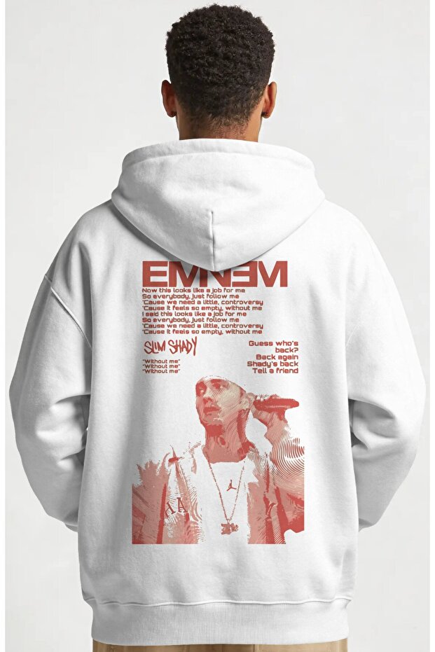 Eminem Rapper Singer Back Printed Unisex Oversize Combed Cotton Hoodie